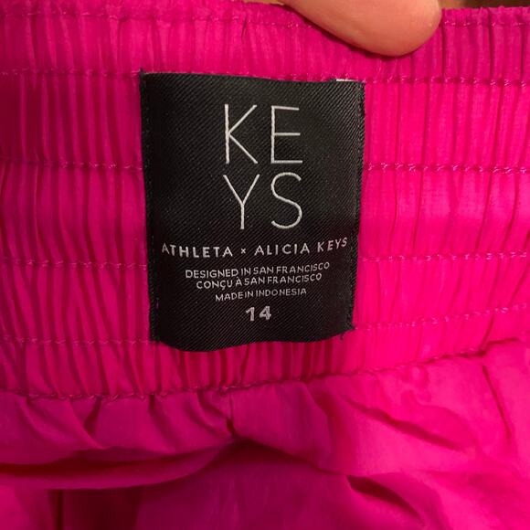 Athleta x Alicia Keys Women's High Waist Utility Pants Magenta Pink 14 Lined - Picture 3 of 9
